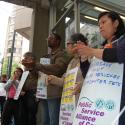 PSAC members gather at Harbour Centre July 18, 2011 to protest cutbacks 