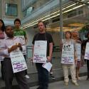 PSAC members gather at Harbour Centre July 18, 2011 to protest cutbacks 